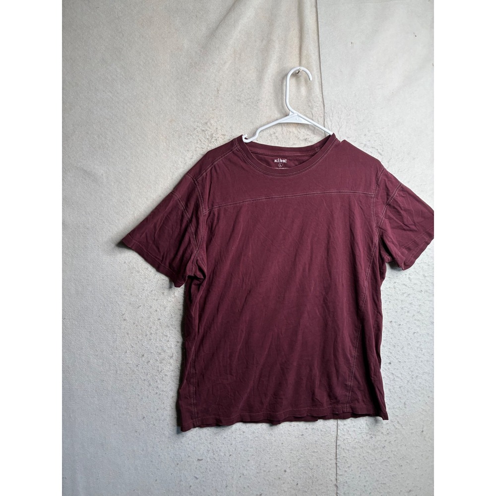 Kuhl Mens Burgundy Supima Peached Cotton Short Sleeve T-Shirt Size L 8698